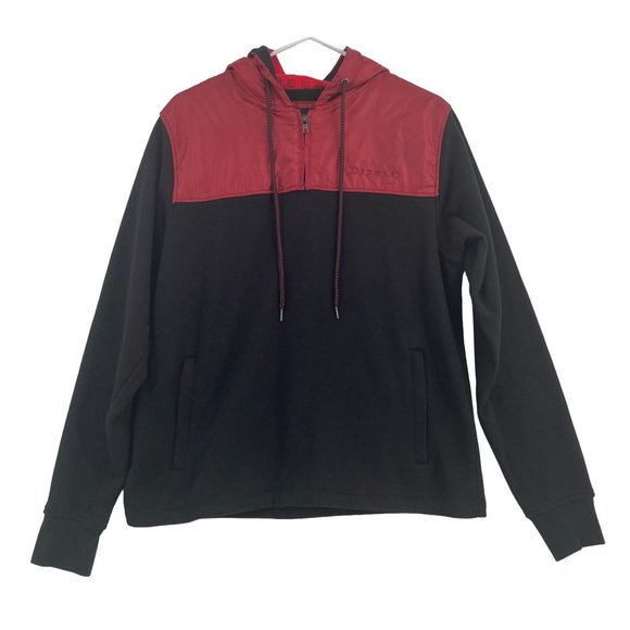 Blizzard Diablo Hoodie Men's Size Small Black/Red 1/4 Zip‎ Lined Hood Sweatshirt - Picture 1 of 7
